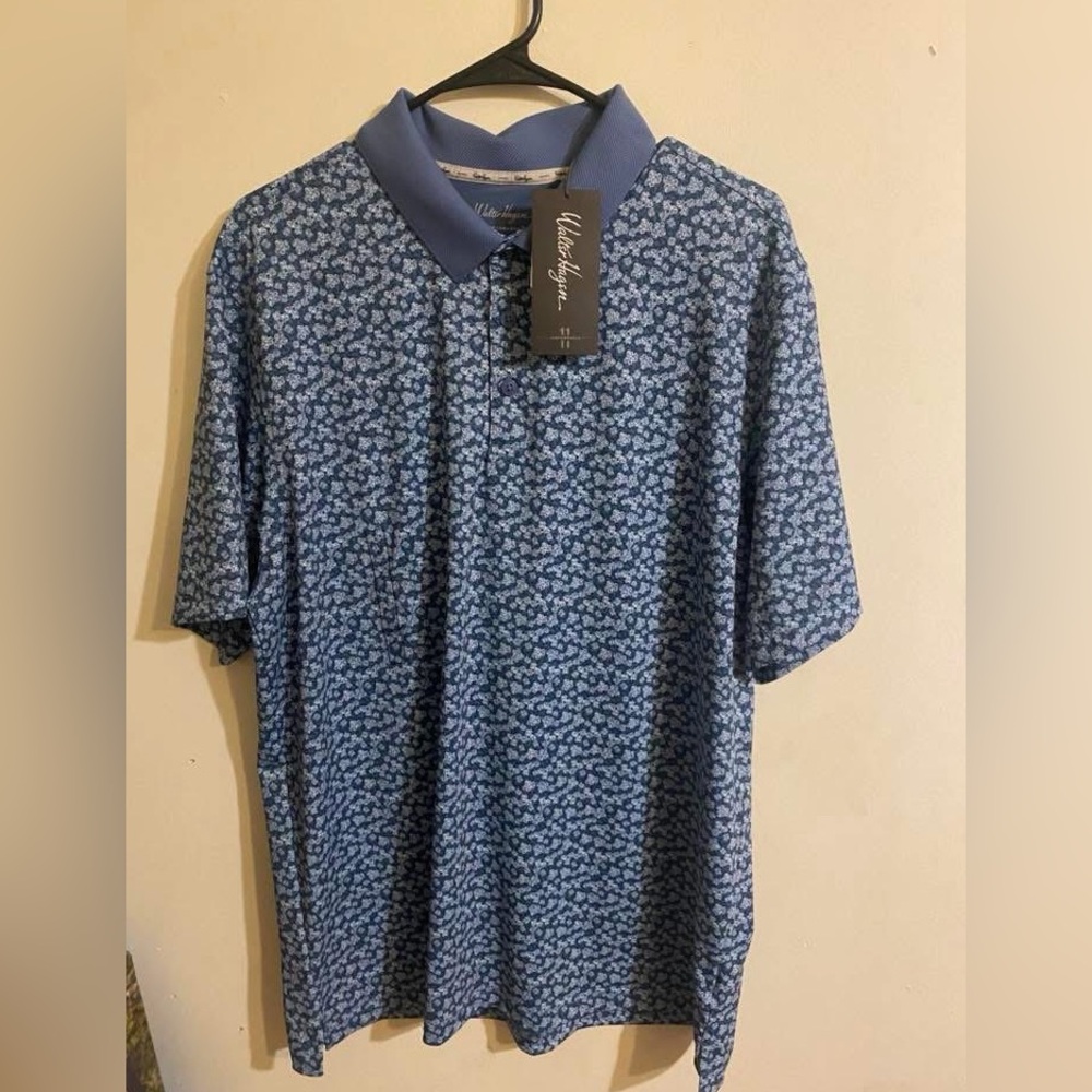 Walter Hagen Blue Patterned Men's Shirt